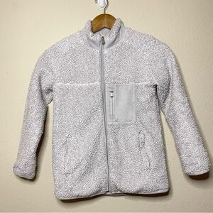 Girls Copper Key Sherpa Full Zip‎ Up Jacket Size 7/8 Gray